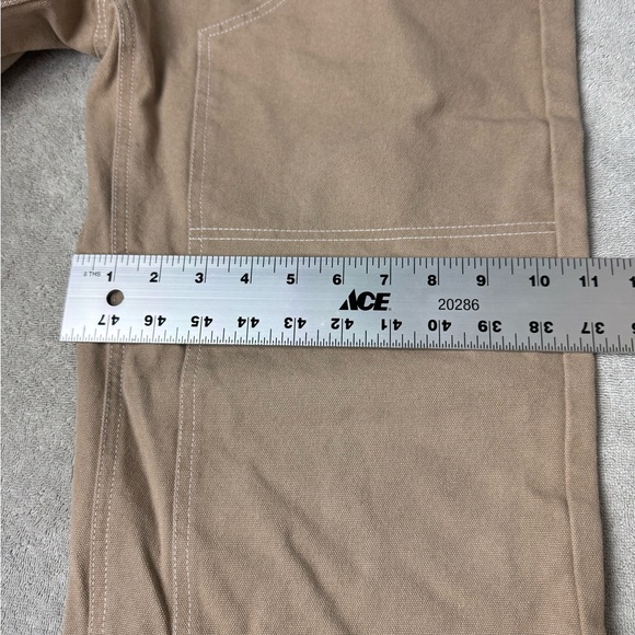 EMPYRE Relax Jeans Men’s Beige 30”x 27” Double Knee Skater Y2K Streetwear - Picture 7 of 11